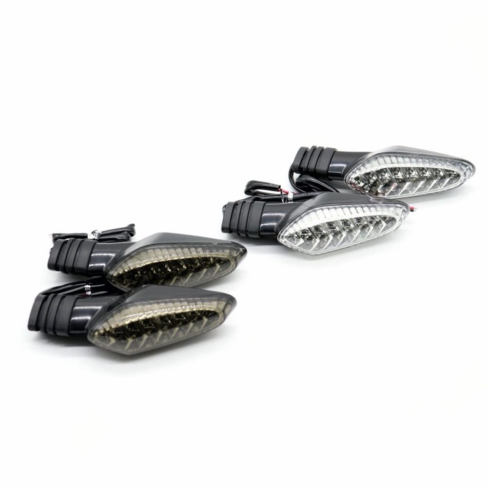 lámpara Intermitente led para Ducati 1199/899 Panigale/Hypermotard 820 821 Lámpara De Giro De La Lámpara De Parpadeo De Motocicleta Luz De Señal De Giro Trasero (Color : LED Dark Grey)