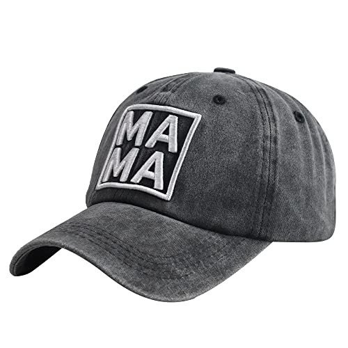 Manmesh Hatt New Mom Gifts For Women, Funny Mama Baseball Cap, Vintage Washed Embroidered Mother's Day Mom Life Hat, Birthday Gift For Mom, Wife, Grandma, Aunt, Sister Black #TOP1