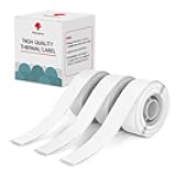 Phomemo D30 Label Tape, 3 Roll D30 Label Maker Thermal Labels, 0.59'' x 20ft Non-precut Self-Adhesive Thermal Sticker Paper Tape for Home, School, Office