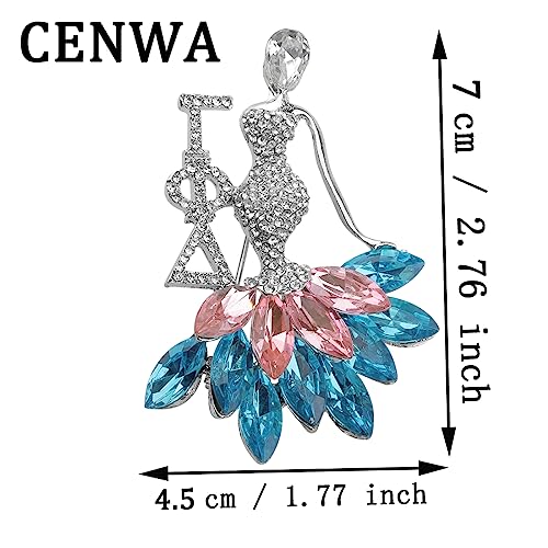 Image of CENWA Sorority Brooch Pin Jewelry Gift Sisterhood Gift for Her