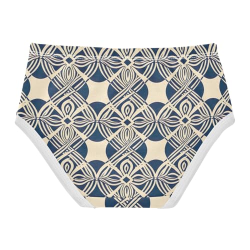 Abstract Organic Beige Navy Blue Toddler Underwear Floral 2t Cotton Panties Little Girl Stylish Briefs Kids Undies2