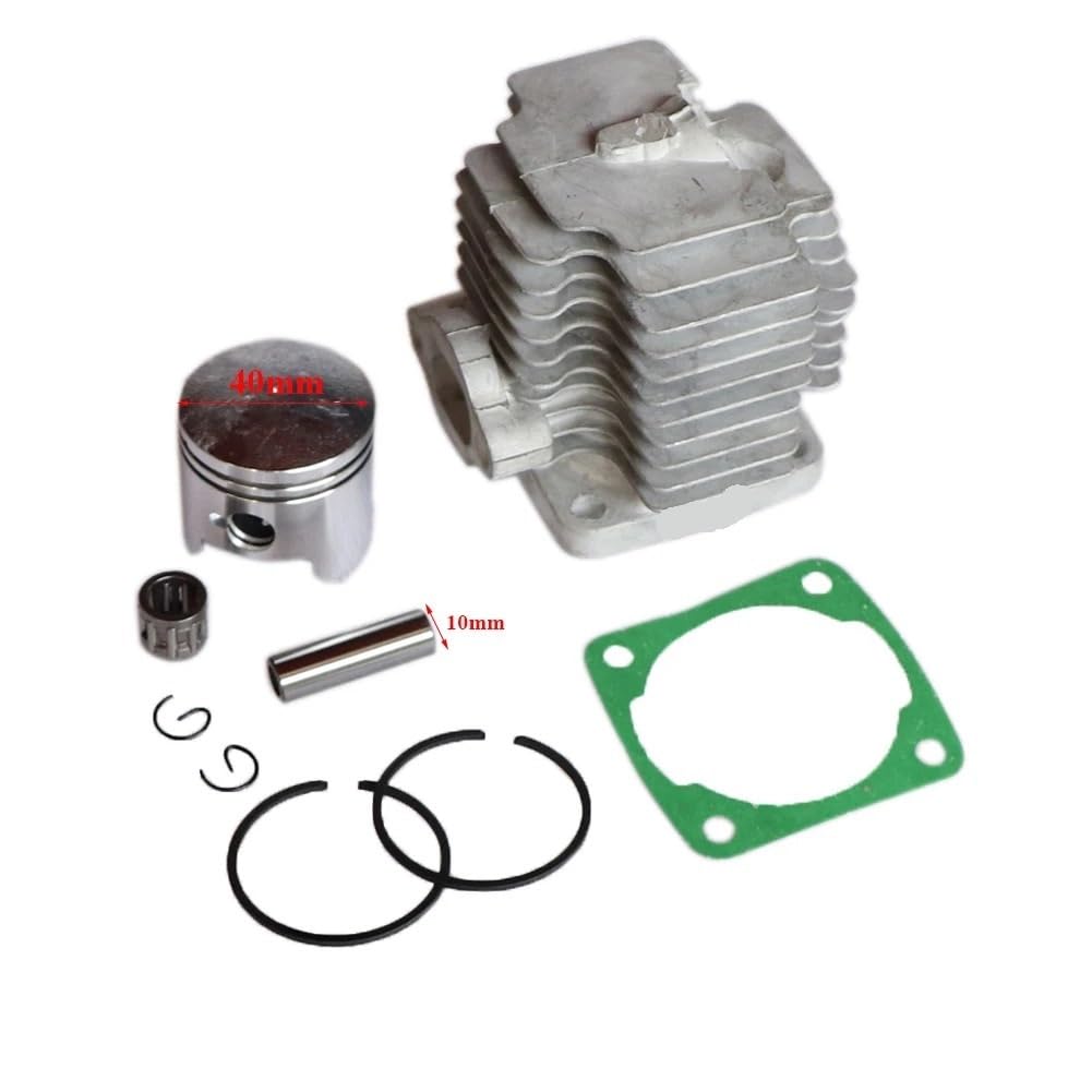 Pistone Motore Adatto per Dirt Bike 49CC (44-6) o 47CC (40-6) Testata motore con spinotto pistone Kit completo Pistone e fasce(40-6)