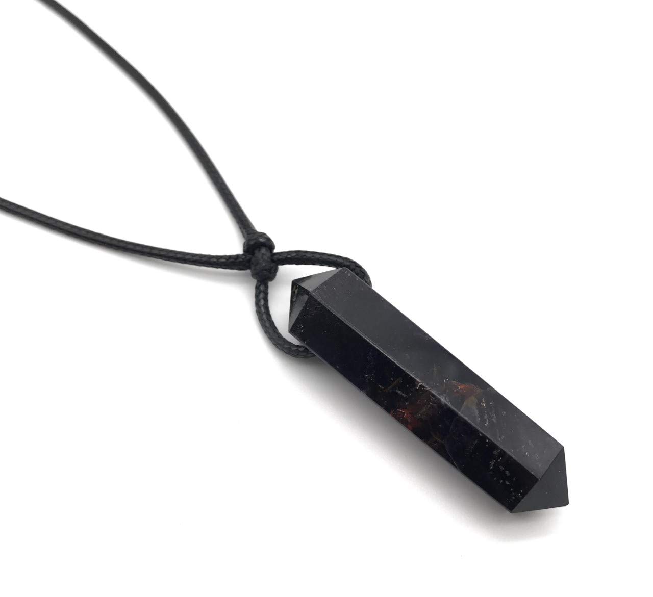 Natural Amethyst Gemstone Pendant Point Necklace Healing Crystal Quartz Reiki Chakra Jewelry Women Girls Men Birthday Gifts Adjustable Cord