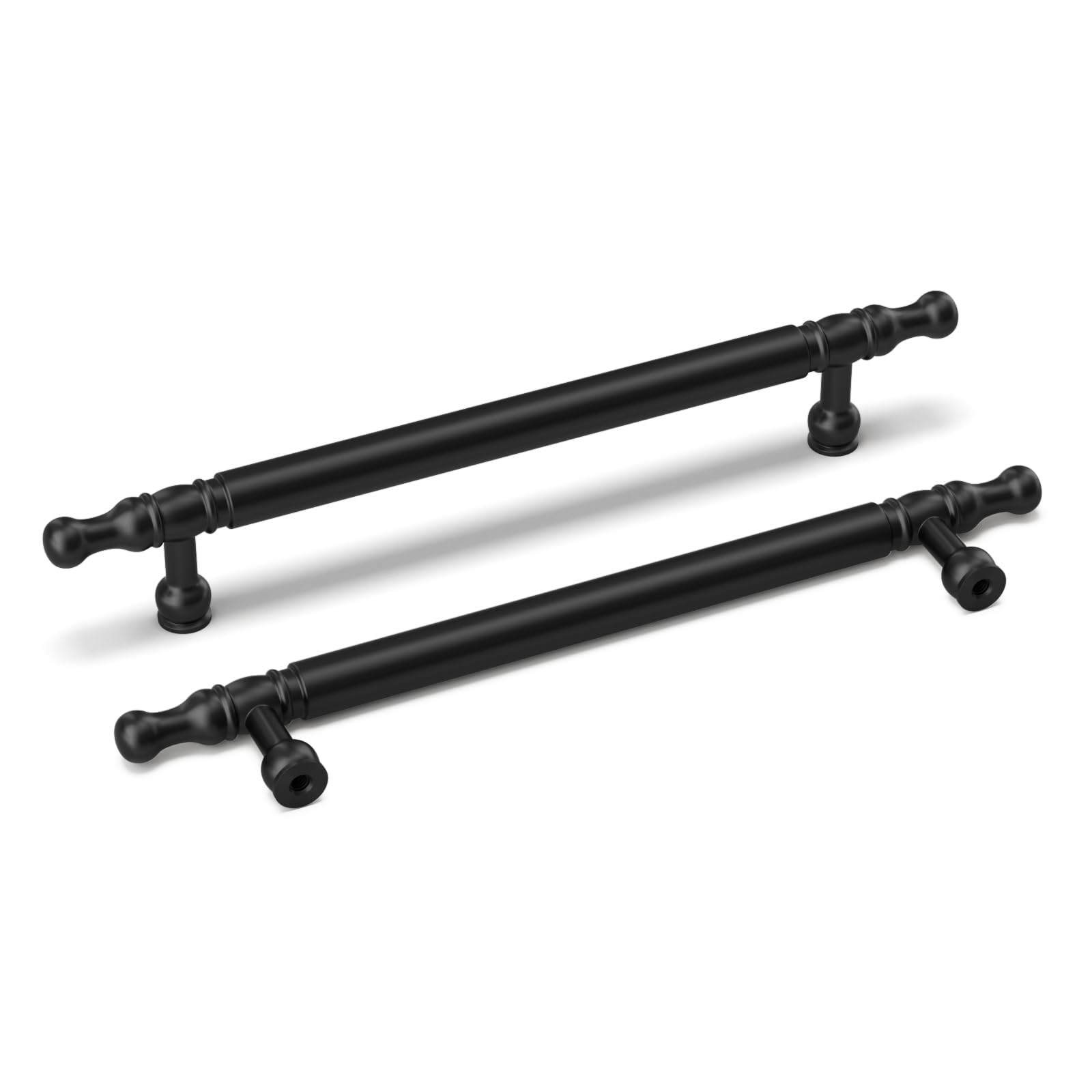 LONTAN 10 Stück Schrankgriffe Schwarz 160mm Lochabstand, Griffe für Küchenschränke Schrankgriffe Vintage Küchengriffe Griff Schwarz Möbelgriffe Vintage Schubladengriffe