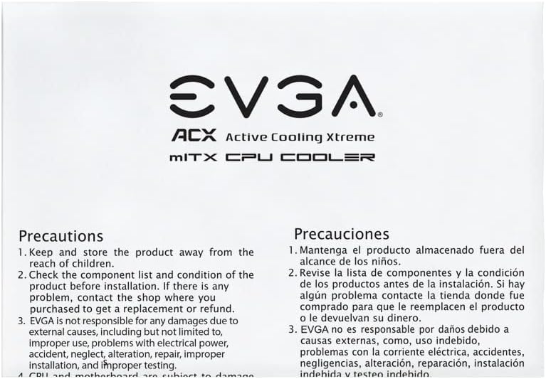 EVGA mITX 92mm, Sleeve, Direct Touch 4 Heat Pipe, Intel Socket 1150/1155/1156 ACX CPU Cooler thumbnail 5