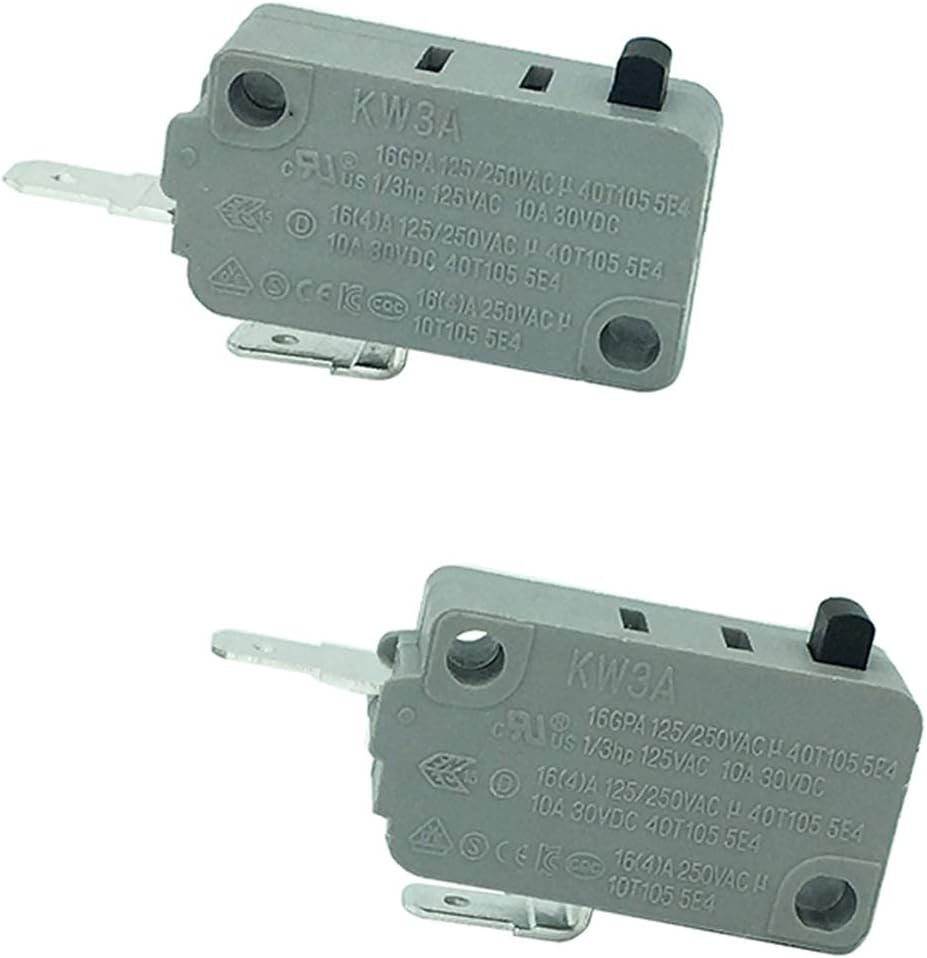 LONYE KW3A Microwave Oven Door Switch Fit for Microwave DR52 16A 125/250V(Normally Open & Normally Close)