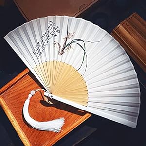 Vouwventilator zijde met bamboe frame vouwen hand fan chinese wind en inkt schilderij ambacht fan hanfu mannen vrouwen…