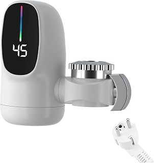 Grifo Eléctrico Rápido Para Cocina Y Baño, Grifo Calentador De Agua Caliente, Grifoss Calentador De Agua Instantáneo Sin Tanque, Con Pantalla LED De Temperatura, Accesorio De Grifoss De 3000W