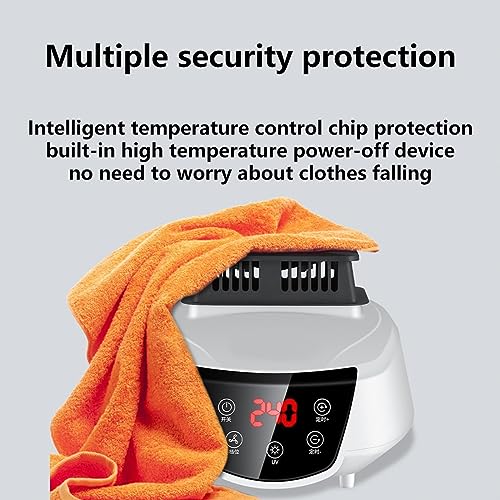 droger, intelligente bescherming tegen oververhitting tegen constante temperatuur, luchtdroger kleding, opvouwbaar aanraakscherm, verwarmde kledingdroger met hoes, regenachtig weer, blauw - Image 5