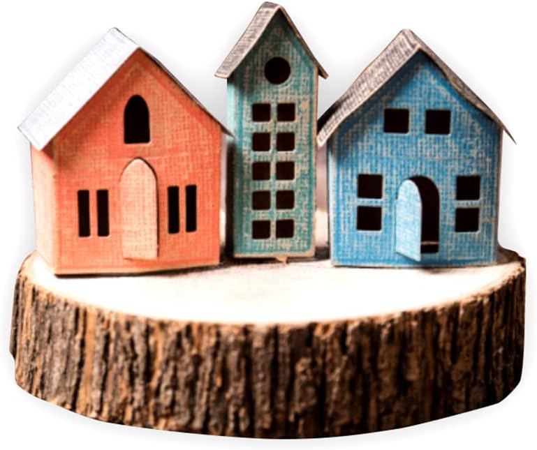 Miniatura 5 de Troqueles de metal hechos a mano en 3D, troqueles de corte de puerta de casa de Navidad, plantillas de corte de troqueles para álbumes de recortes,