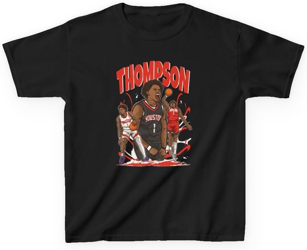 RatTrapTees Youth T-Shirt Amen Thompson Cartoon Style Houston Basketball Tee Kids Sizes