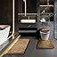 Baahrnom Bathroom Rugs Sets 3 Piece With Toilet Cover Adjustable Bath Rug Set With TPR Non Slip Rubber Backing Solid Tufted Bath