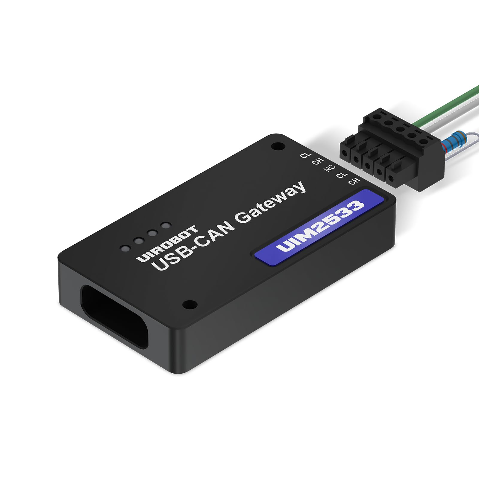 UIROBOT Serial Adapters USB and CAN Bus System Control Converter Gateway Hardware, Wide Voltage Input 12~48VDC, CAN Bus 3000V Isolation, Aluminum Case