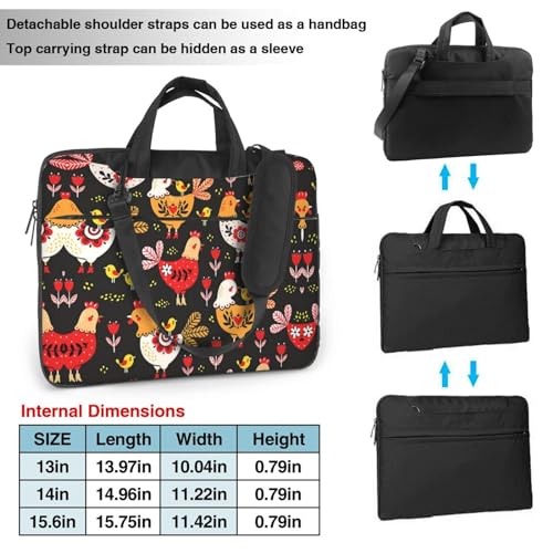 Bolsa para laptop con diseño de gallo, para 13/14/15.6 pulgadas miniatura 3