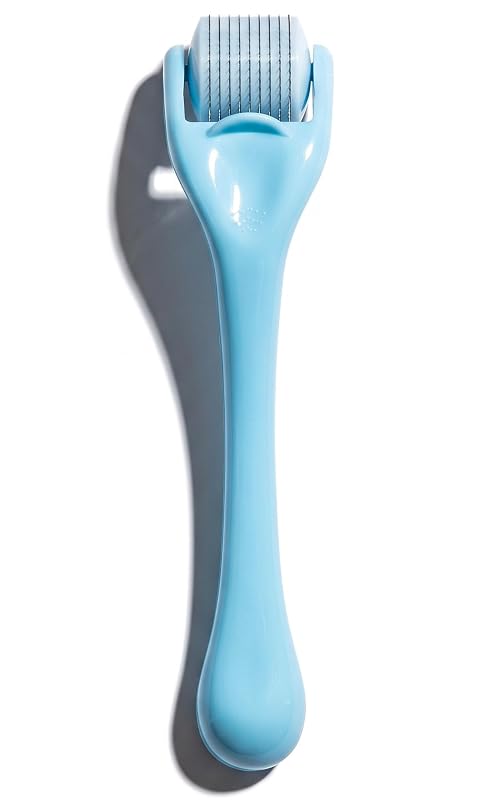 ROSELYNBOUTIQUE Beauty Blue Derma Roller com microagulhas de titânio de 0,25 mm