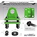 AUTMATCH D Ring Shackle Mount with Backer Plate (2 Pack) - Bolt On Clevis Mount Bumper Shackle Bracket, Max 24T (52,910 Lbs) for Bumper, Bucket, Trailer, Truck, Green
