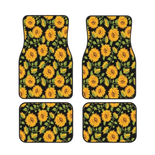 Alfombrillas para coche de girasoles para viajes familiares y protección diaria