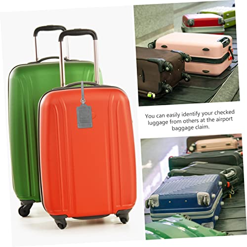 Abaodam 4Pcs Etiqueta De Bagagem Em Branco Etiquetas De Bagagem Penduradas Corda De Metal De Viagem