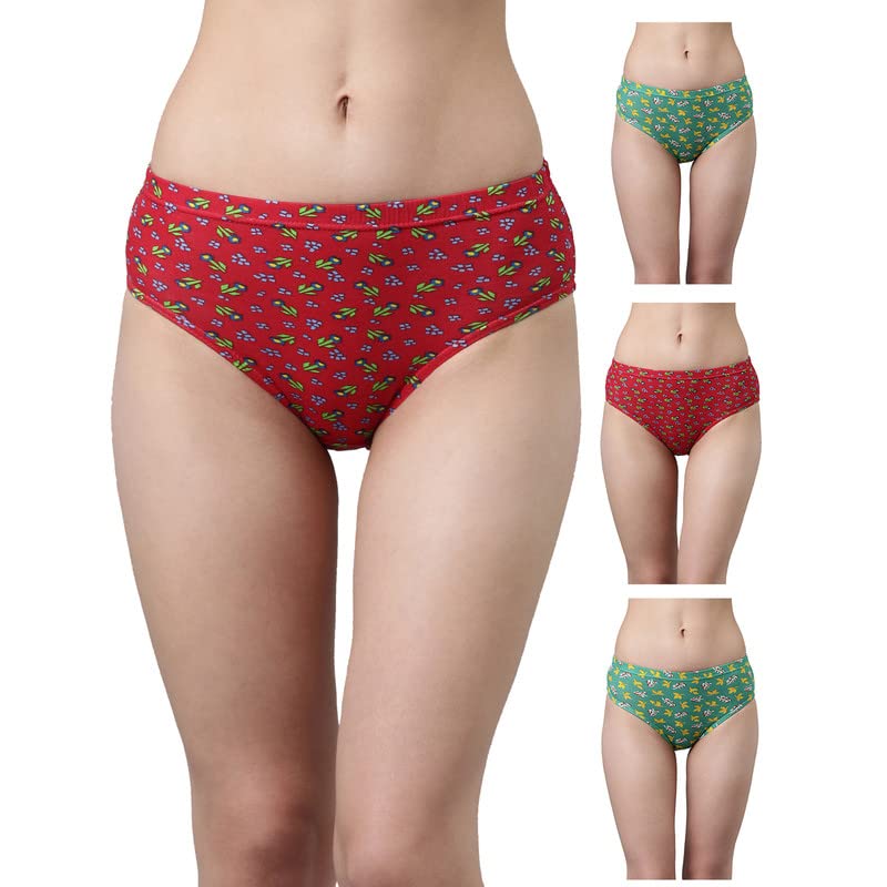 Cotton Mid Waist Full Coverage Bikini Panties for Women | Colors and Prints May Vary-image-31