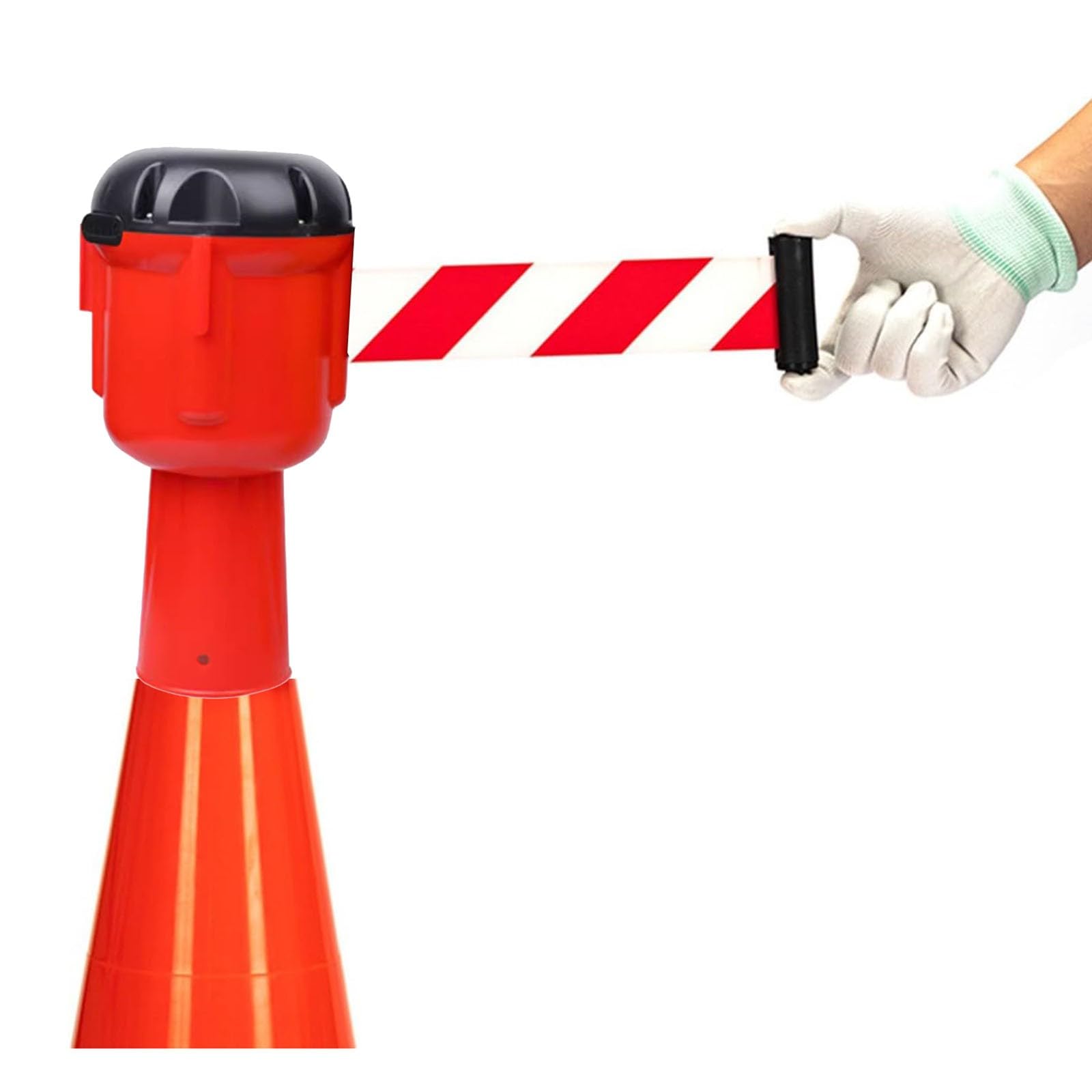 Cône de signalisation rétractable pour stopper les intrusions et guider les voitures
