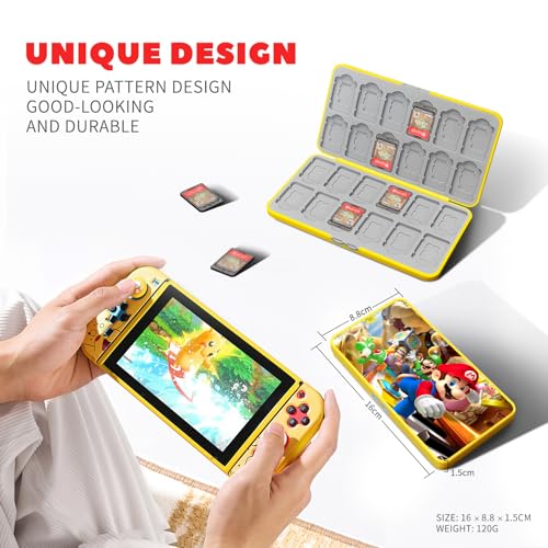 doepeBAE Switch Game Case, Switch Game Holder, Switch Game Card Case, 24 Game Card Slots and 24 Micro SD Card Slots, Silicone Lining, Magnetic Design (24D) - Image 6