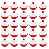 JTEEY 50pcs Fishing Bobbers 1 inch, Fishing Float and Bobbers Assortment Push Button Snap-on Round...
