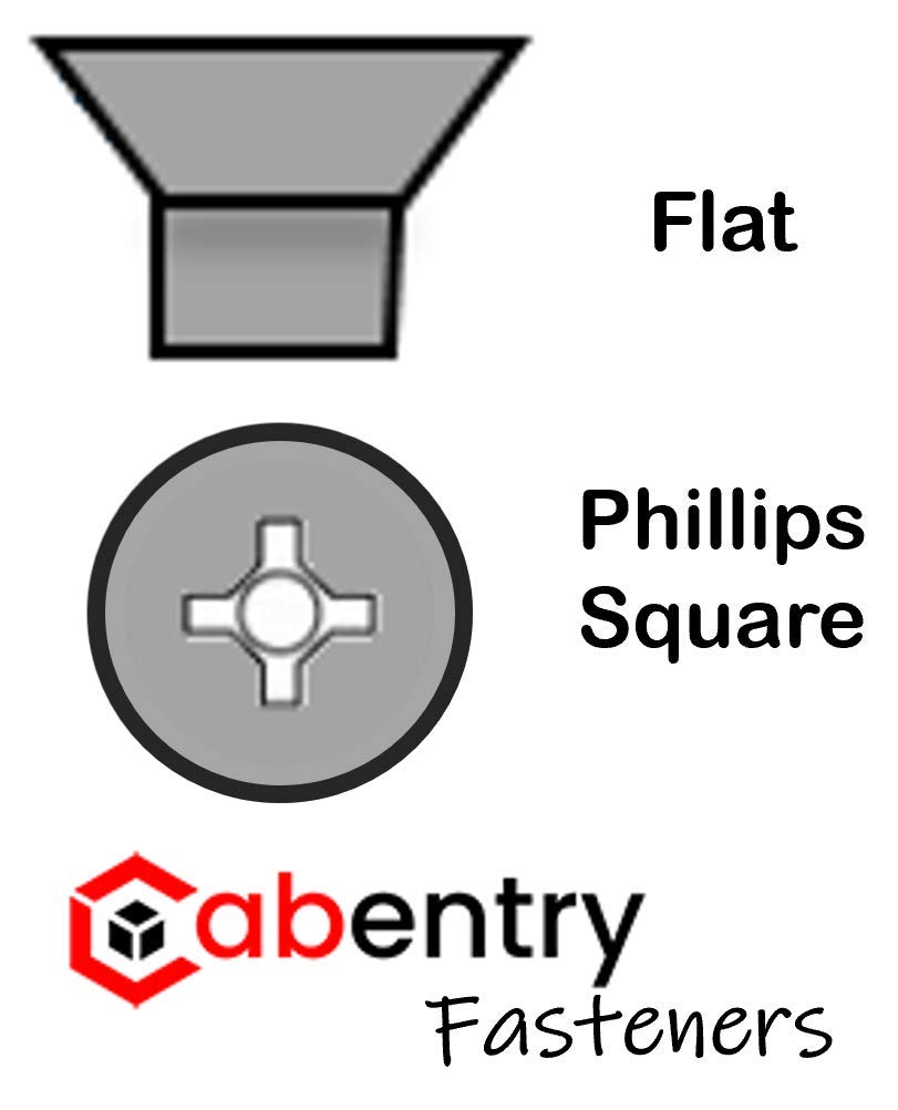 Brand | Wood Screws | Flat Head | Phillips Square Drive | #8 | 1 1/4 Inch | Deep Thread | Sharp Point | Black Phospate Finish | 1000 Pack