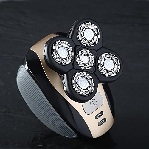 Image of Electric Shaver Replacement Head 5 Blades Replacement Shaver Head Blade 5 Heads Beard Electric Razor Shaver Head (Silvery)