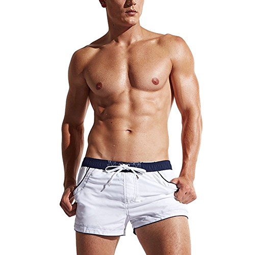 LETSQK Men's Swim Trunks Swim Shorts Mesh Lining Funny Swimwear Bathing Suits with Pockets