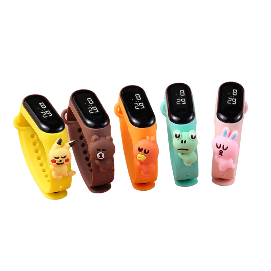 Truvic Designer Fashionable Wateproof Kids LED White Light Cartoon Band Watch ( Assorted Colour) Pack of 5 (B09MRTC8BG) Amazon Price History, Amazon Price Tracker
