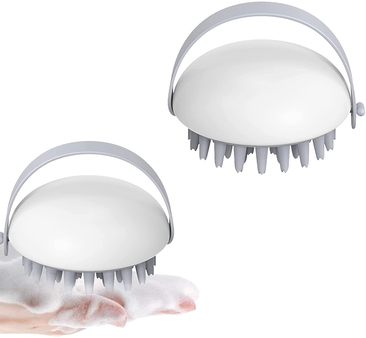 P-Plus International Scalp Massager Shampoo Brush for Men Women Kids Pets Scalp Care Silicone Head Hair Brush Growth Scrubber for Curly Wet Dry Straight Long Short Thick Thin Hair (Pack of 2) (B09WLG4717) Amazon Price History, Amazon Price Tracker