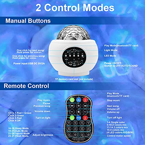 Smartcamp Led-sterrenhemelprojector voor volwassenen, Galaxy Light sterrenlicht, projector, lamp, nachtlampje… - Afbeelding 7