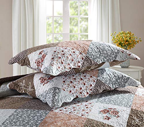 Travan 3-Piece King Quilt Sets With Shams Oversized Bedding Bedspread Reversible Soft Coverlet Set, King Size #TOP3