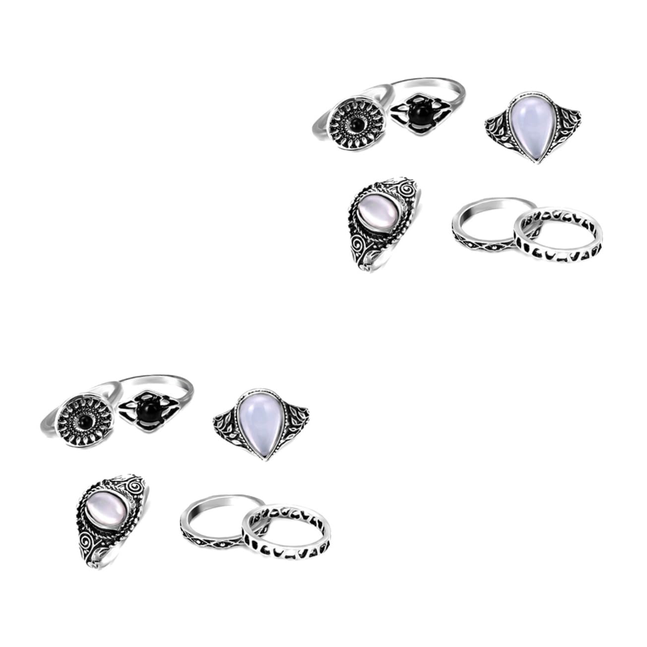 SHERCHPRY12 Pcs Retro Rings Vintage Rings Ring Sert Antique Boutique