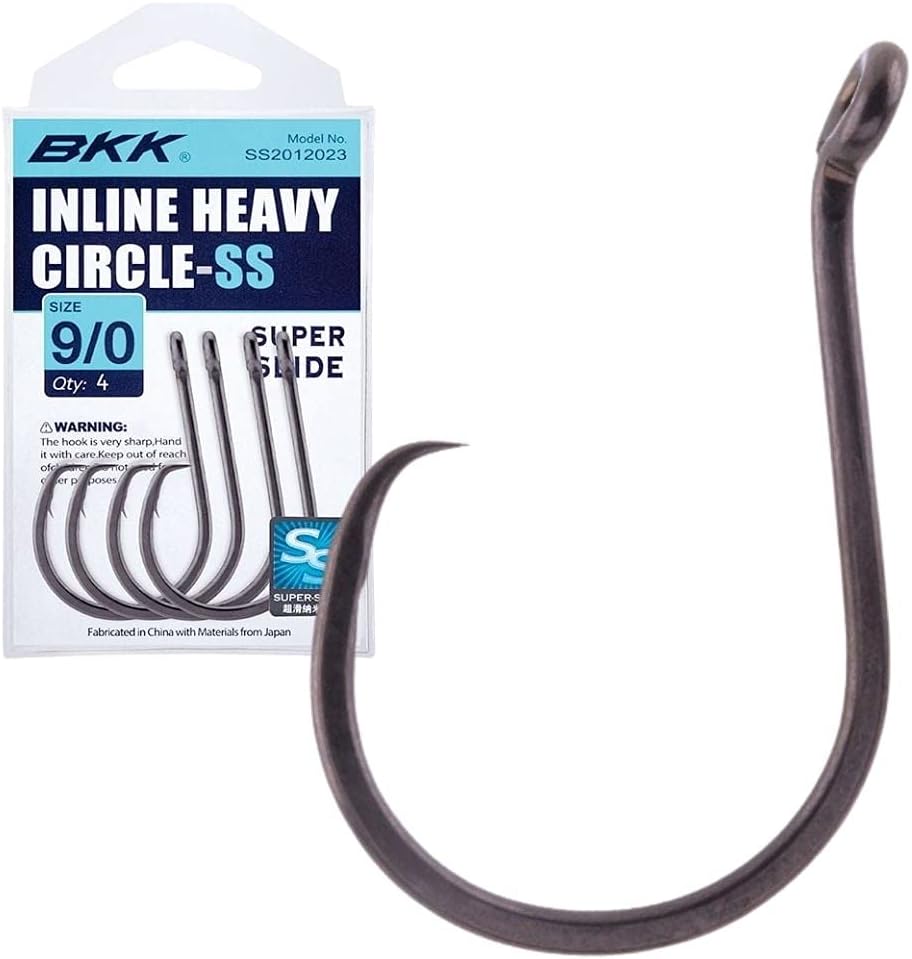 Amazon.com : BKK Hooks A-BR-4017 Inline Heavy Circle-Ss Size 7/0# 5 ...