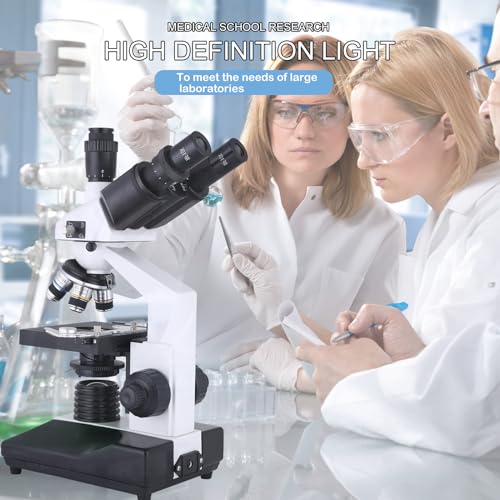 Herwicm SLJE2556 Compound Trinocular Microscope 40X-5000X Magnification thumb #6