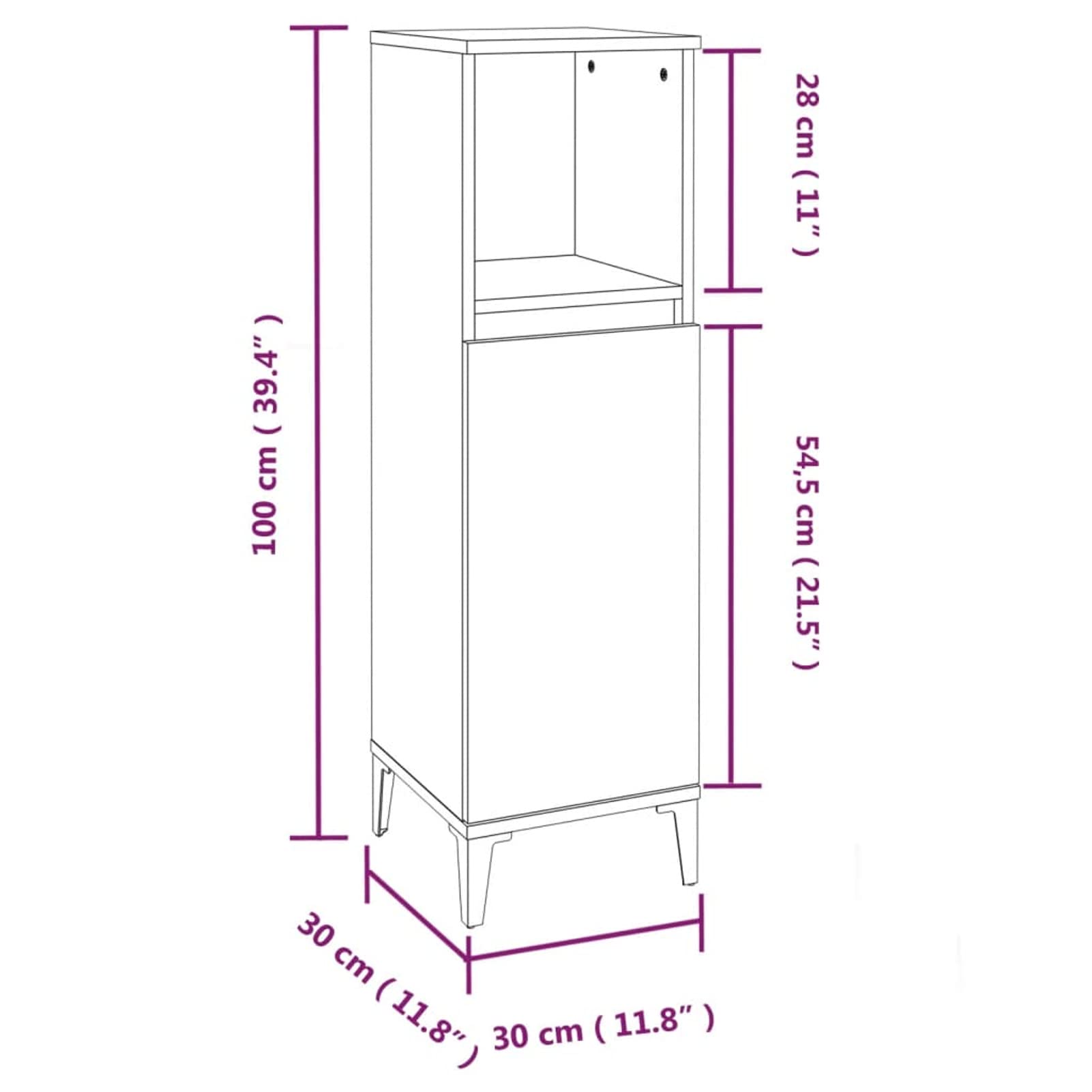Gecheer Set Mobili da Bagno 3 pz, Set Mobile Bagno, Set da Bagno completo, Armadietto da Bagno, Armadietto Autoportante, Mobile da Bagno Salvaspazio Grigio Sonoma in Legno Multistrato