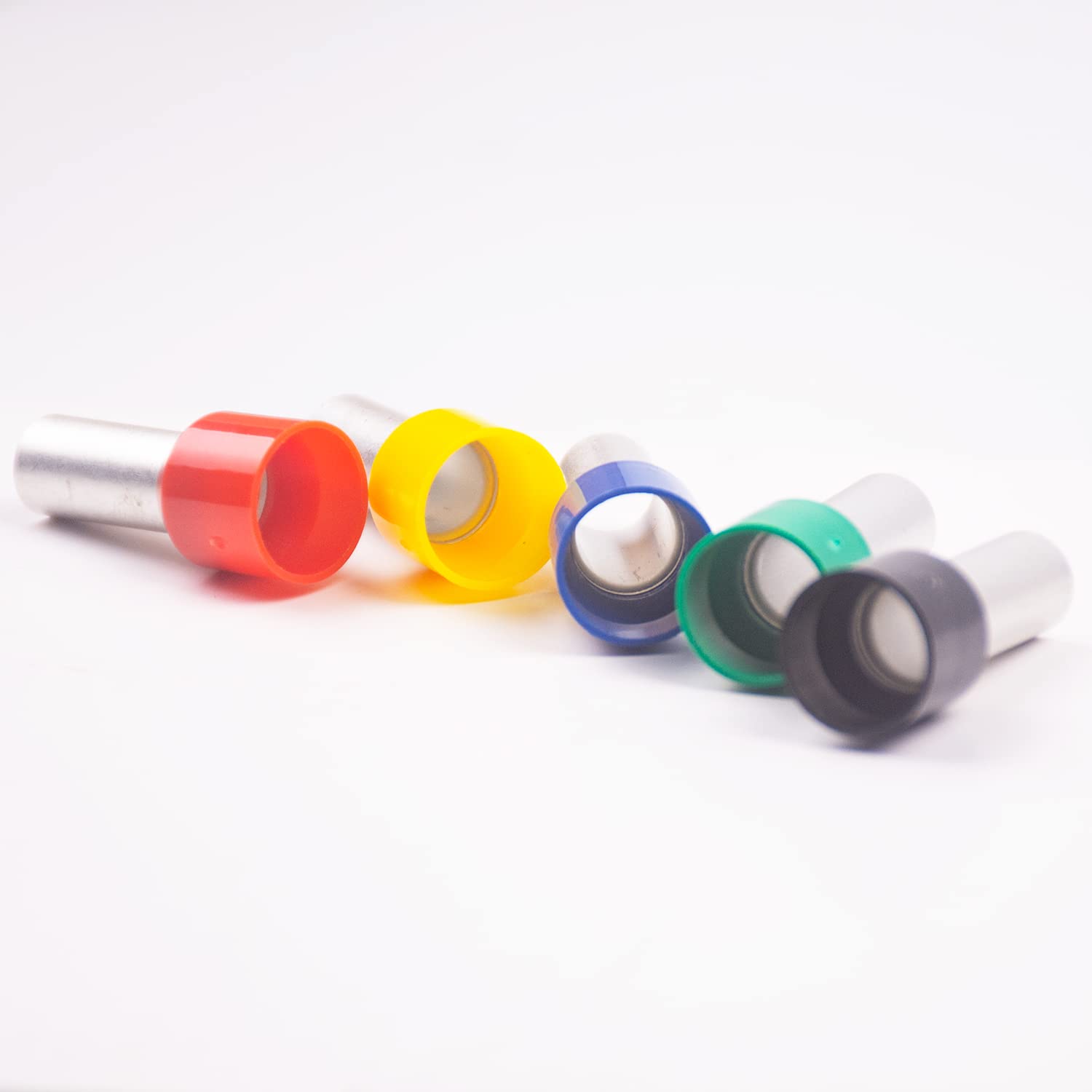 RockDIG 60 Piece 4 Gauge Copper Wire Ferrules Pin Terminal Connectors Pin Cord Ferrules Matte Tin Plated Red Black