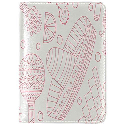 Preisvergleich Produktbild Reisepasshülle Etui Pyramide Musikinstrument Gourmet-Design Retro-Design Art Ethnic; Reisepass-Etui Reisebrieftasche