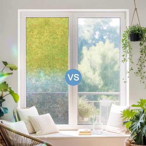 Vinilo adhesivo para ventana 17.7x39.3 pulgadas color amarillo miniatura 3