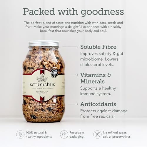 Scrumshus - The Premium Granola (500g), Made in the UK with Honey & Pure Maple Syrup, No Added Salt or Preservatives, GMO Free, Recyclable Packaging - Image 8