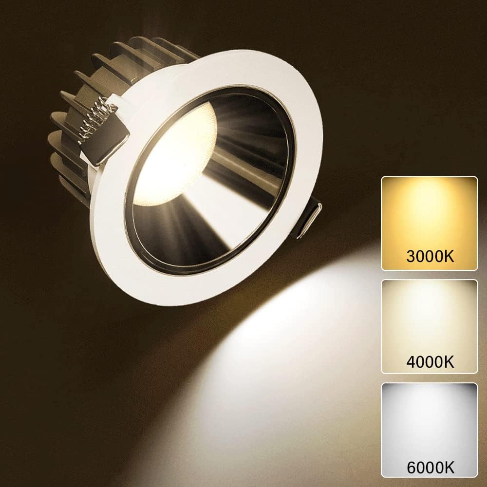 LED Recessed Lighting, Recessed Ceiling Spotlights,36° Beam Angle Anti-Glare,7W,12W,18W,CRI90+ LED Downlight,Transformer Included