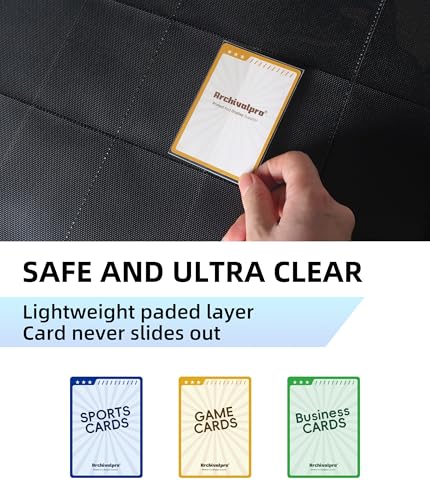 Image of Premium 20 Pocket Card Binder, Holds 1280 Cards for MTG TCG Sports Game Cards(Blue,20 Pocket) | XL side-loading binder with zipper. No-ring design holds 1280 cards in clear pockets.