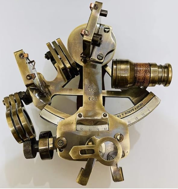 Antique Brass Working Navigational Sextant Marine Ship Astrolabe Model Sextant 5 Inch