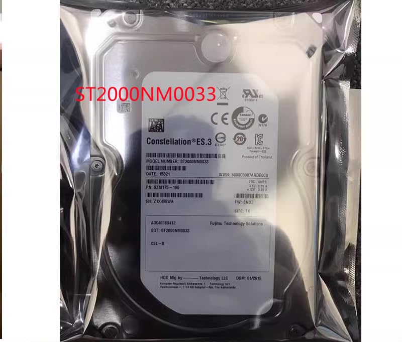 ST2000NM0033 2TB 2T 3.5 inch 7.2K 128M enterprise SATA hard disk used