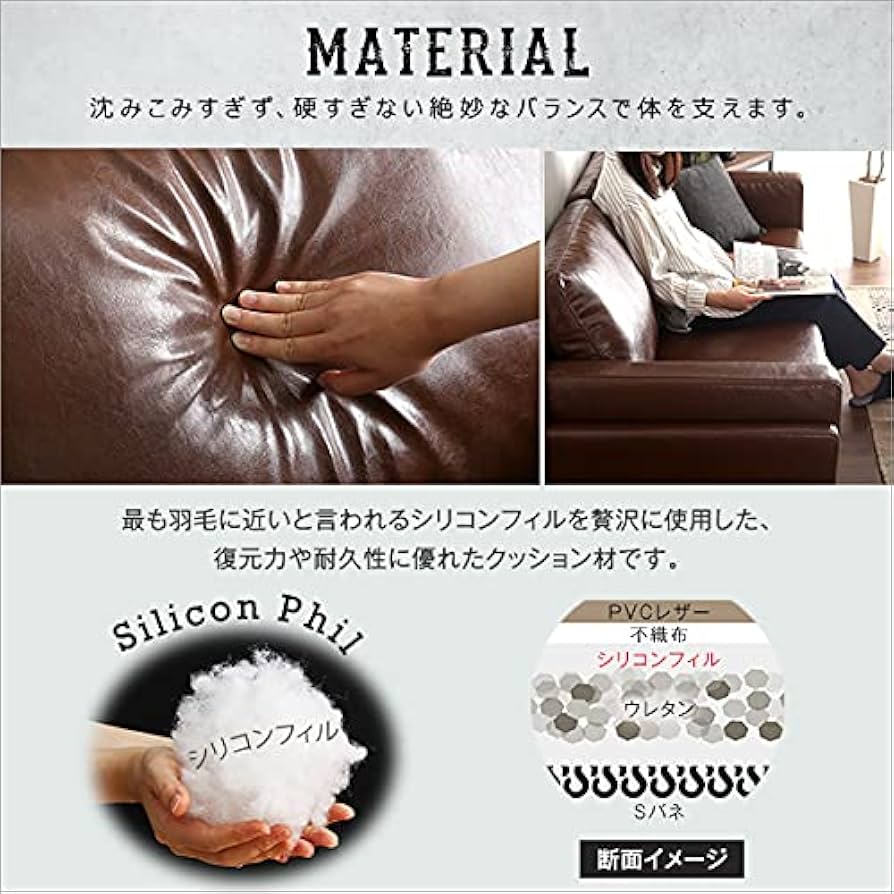 3人掛けヴィンテージソファ ダークブラウン PVC【組立品】 3人掛けヴィンテージソファ ダークブラウン PVC【組立品】 楽天市場