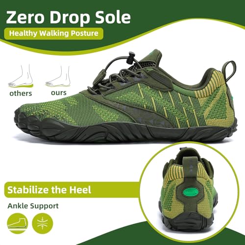 Image of SAGUARO Womens Mens Barefoot Shoes Minimalist Trail Runner Wide Toe Box Zero Drop Outdoor Cross Training Shoe