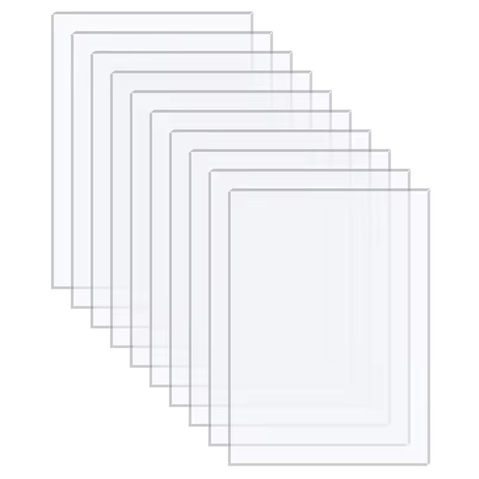 Debora Carlucci - Set 10 pz Fogli di Acrilico Lastre Plexiglass Trasparente Formato 15x20 cm Pannello Acrilico Spessore 2 mm per Cornici,Lavori Fai da te,Stampe,Decorazioni,Foto