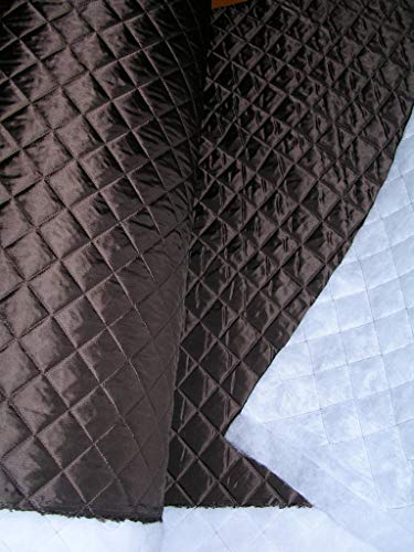 Tissus DOUBLURE MATELASSEE molletonne de vetement au metre largeur 160 cm losanges 5 cm (MARRON...