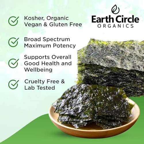 Earth Circle Organics | Organic Nori Seaweed Sheets - Raw, Unheated & Not Roasted | Grade A Certified | Vegan, Paleo, Keto Friendly | Premium Nori for Sushi Rolls & Wraps (50 Sheets, 2 Pack) - Thumbnail 2